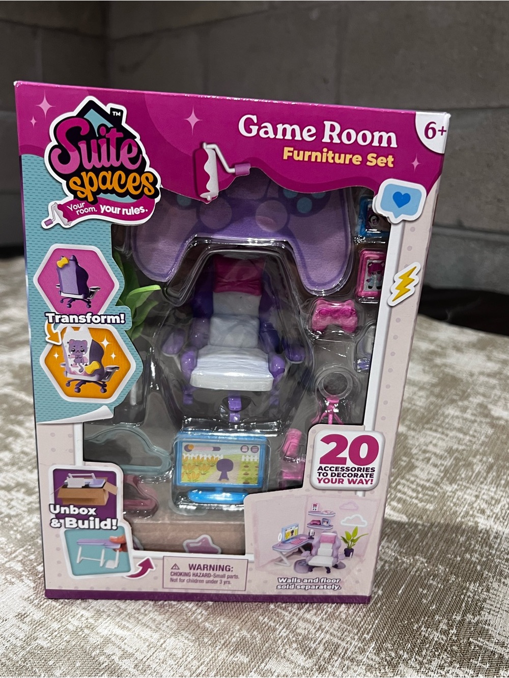 Goliath Suite Spaces Transforming 1:12 Game Room Furniture Set 20pc Age 6+